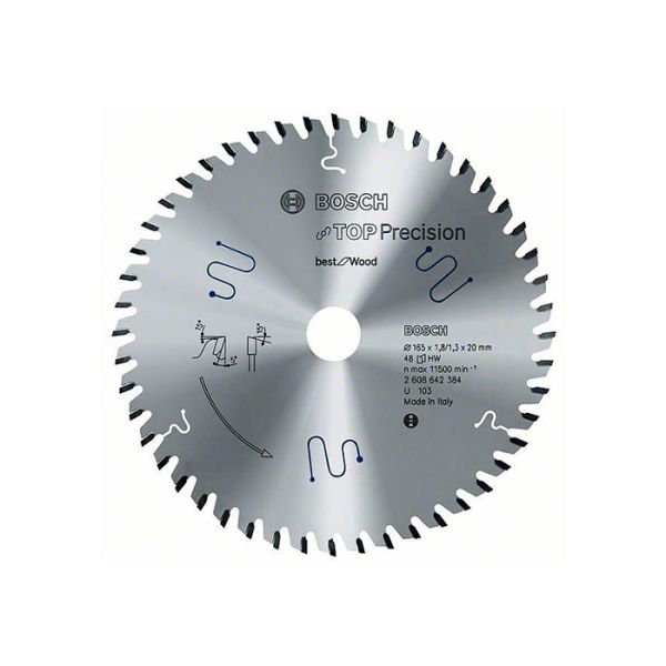 Диск пильный по дереву Bosch 165x20x20T Top Precision Best for Wood (2608642385)