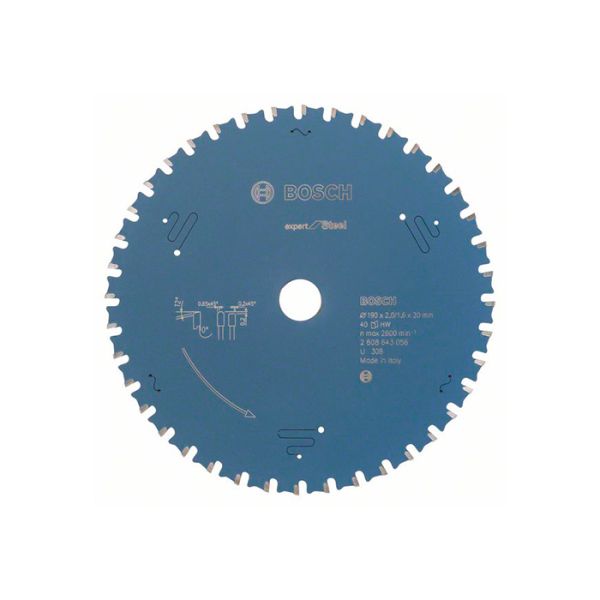 Диск пильный по металлу Bosch 190x20x40T Expert for Steel (2608643056)