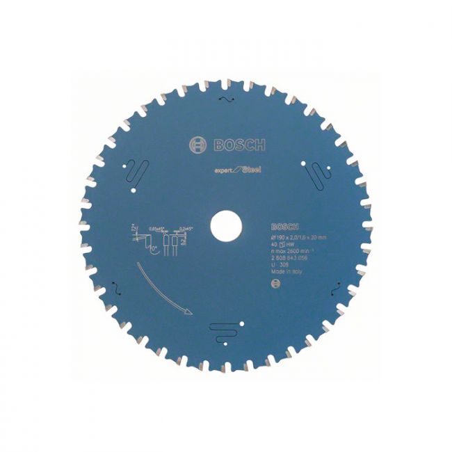 Диск пильный по металлу Bosch 190x20x40T Expert for Steel (2608643056)
