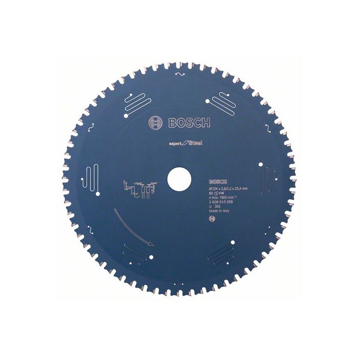 Диск пильный по металлу Bosch 254x25.4x60T Expert for Steel (2608643059)