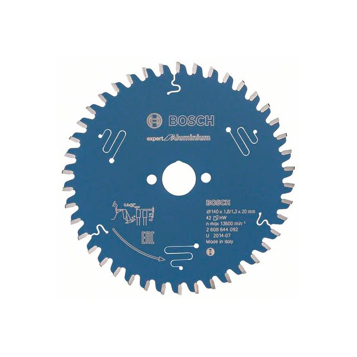 Диск пильный по алюминию Bosch 140x20x42T Expert for Aluminium (2608644092)