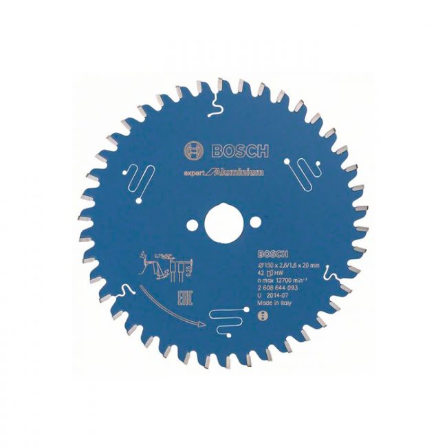 Диск пильный по алюминию Bosch 150x20x42T Expert for Aluminium (2608644093)