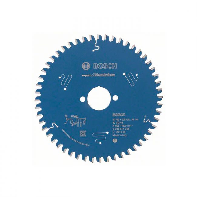 Диск пильный по алюминию Bosch 165x30x52T Expert for Aluminium (2608644096)