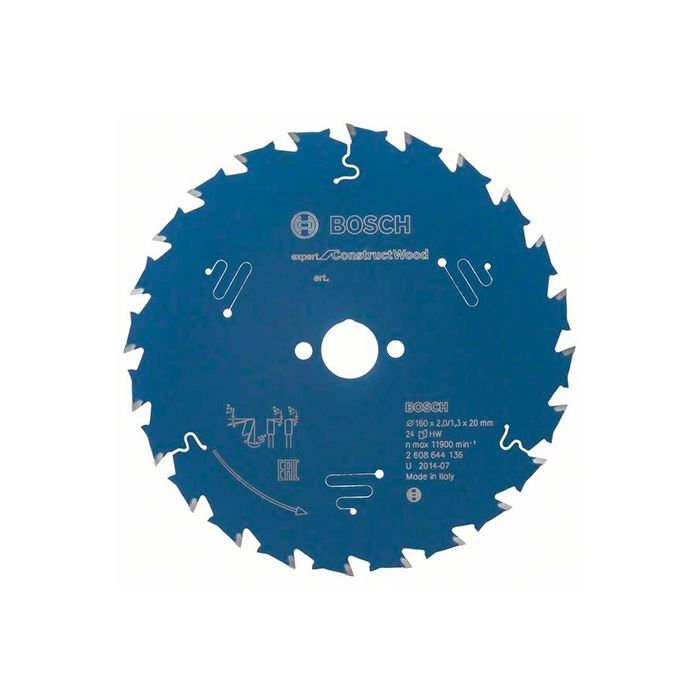 Диск пильный по дереву с гвоздями Bosch Expert for Construct 160x20 мм-24T (2608644136)