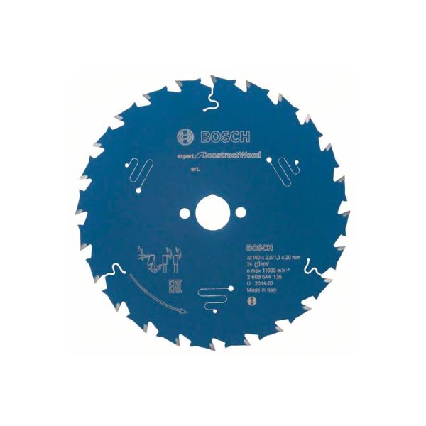 Диск пильный по дереву с гвоздями Bosch Expert for Construct 160x20 мм-24T (2608644136)