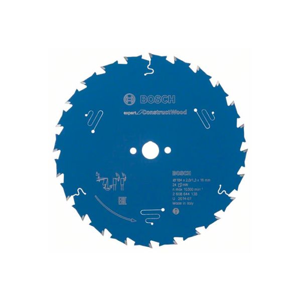 Диск пильный по дереву с гвоздями Bosch Expert for Construct 184x16 мм-24T (2608644138)