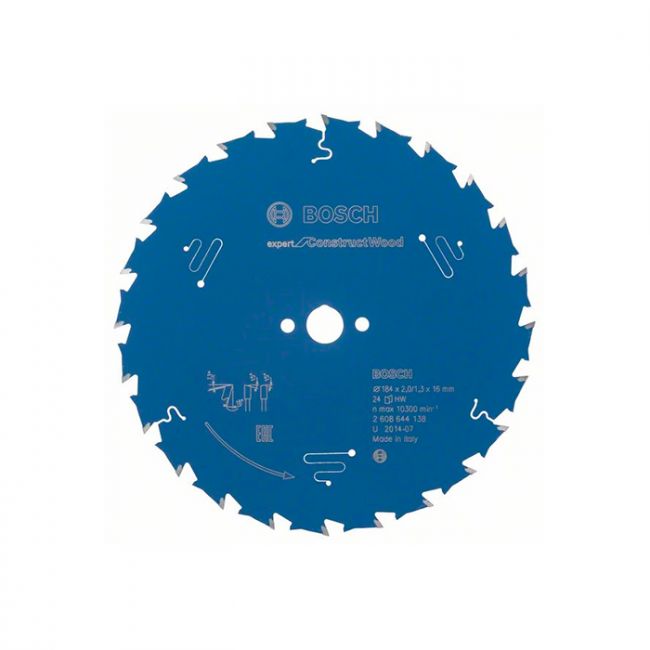 Диск пильный по дереву с гвоздями Bosch Expert for Construct 184x16 мм-24T (2608644138)