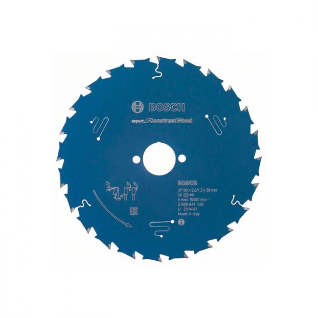 Диск пильный по дереву с гвоздями Bosch Expert for Construct 190x30 мм-24T (2608644139)