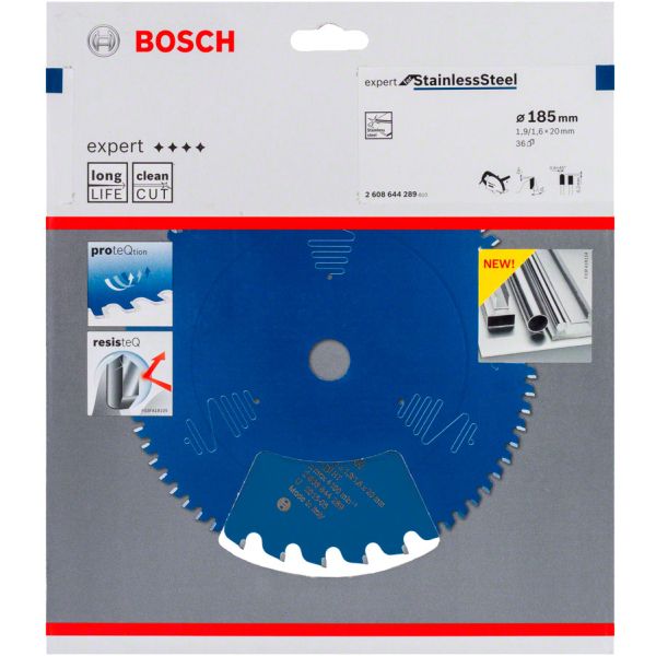 Пиляльний диск Bosch Expert for Stainless Steel 185x20x1.6/1.9 мм 36 зубців (2608644289)