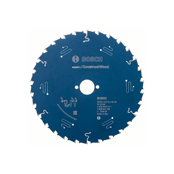 Диск пильный по дереву Bosch 230x30x30T Expert for Construct Wood (2608644338)