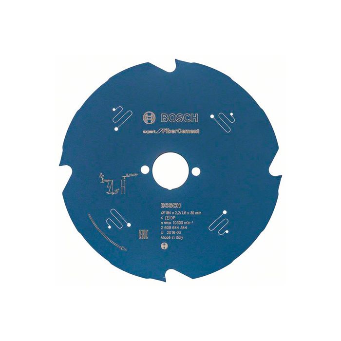 Диск пильный по фиброцементу Bosch 184x30/25.4x4T Expert for Fiber Cement (2608644344)