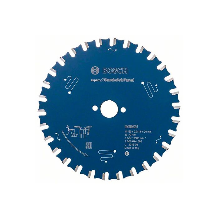 Диск пильный по сэндвич-панелям Bosch 165x20x30T Expert for Sandwich Pane (2608644366)