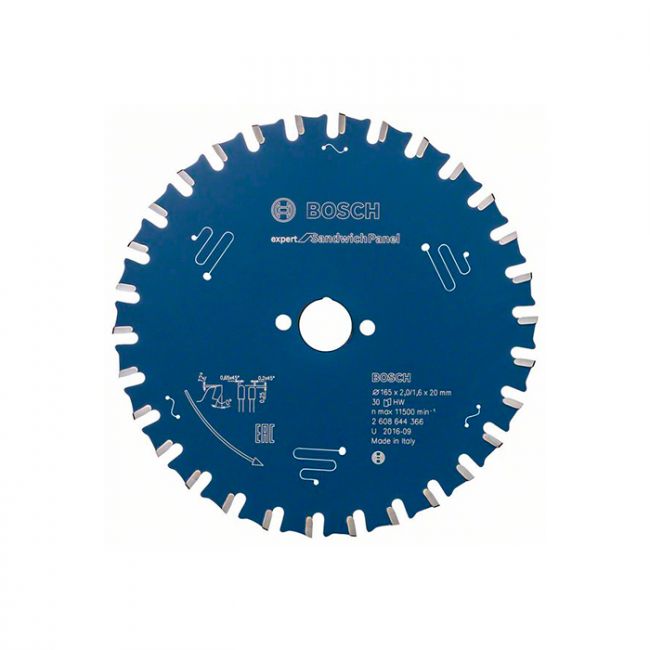 Диск пильный по сэндвич-панелям Bosch 165x20x30T Expert for Sandwich Pane (2608644366)