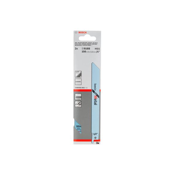 Пильное полотно по металлу Bosch S 918 BF (2 шт.) (2608651821)