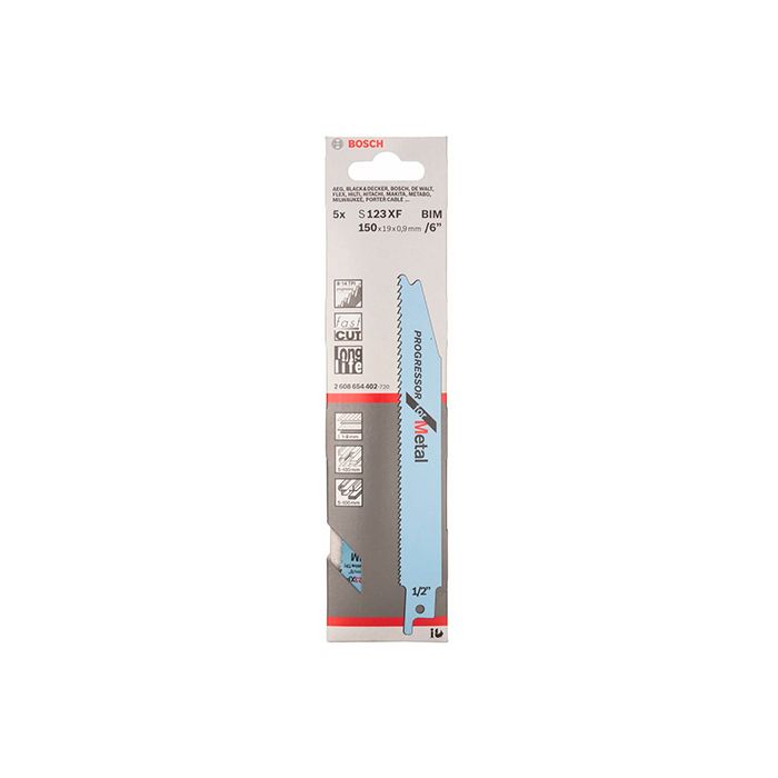 Пильное полотно по металлу Bosch S 123 XF (5 шт.) (2608654402)