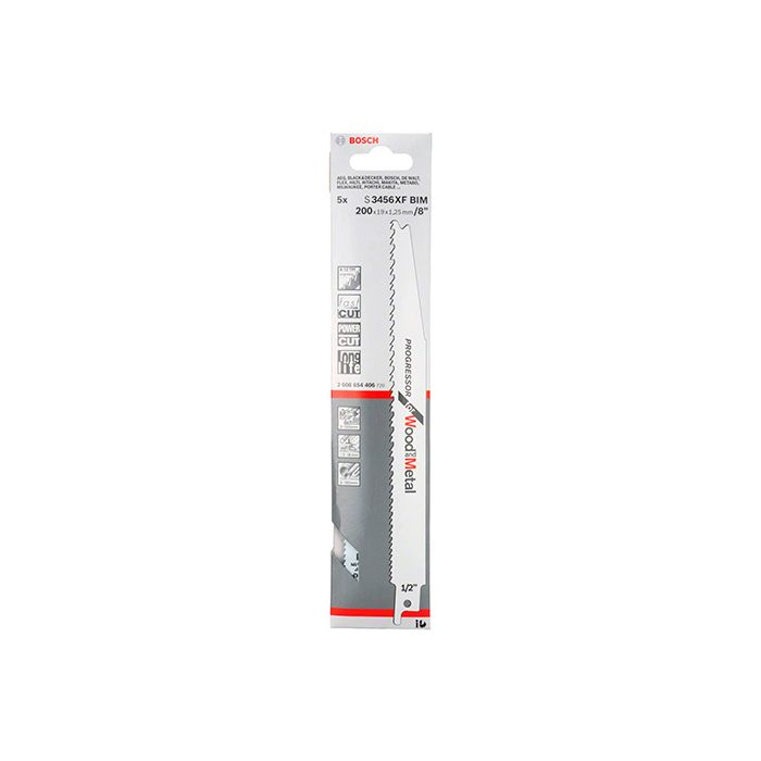 Пильное полотно по дереву с гвоздями Bosch S 3456 XF (5 шт.) (2608654406)