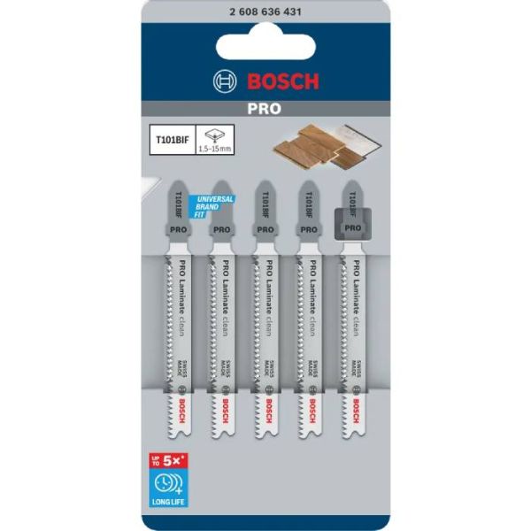 Пиляльне полотно для лобзика Bosch PRO Laminate clean T101BIF 1.7х83 мм, 2 шт (2608655091)