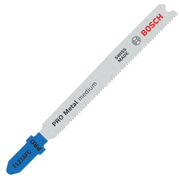 Пиляльне полотно для лобзика Bosch PRO Metal medium T121AFC Jigsaw Blade, 1.2х92 мм, 100 шт (2608655108)