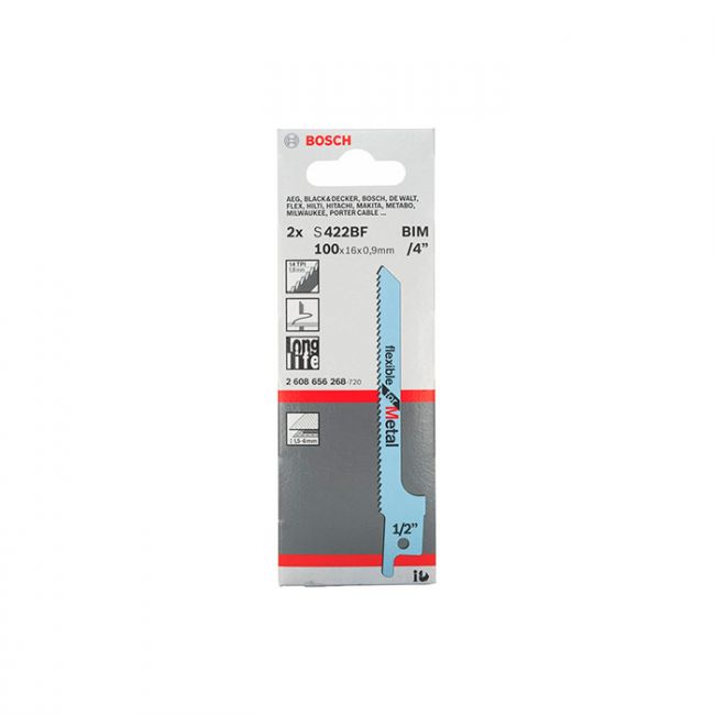 Пильное полотно Bosch S 422 BF Flexible for Metal (2 шт.) (2608656268)