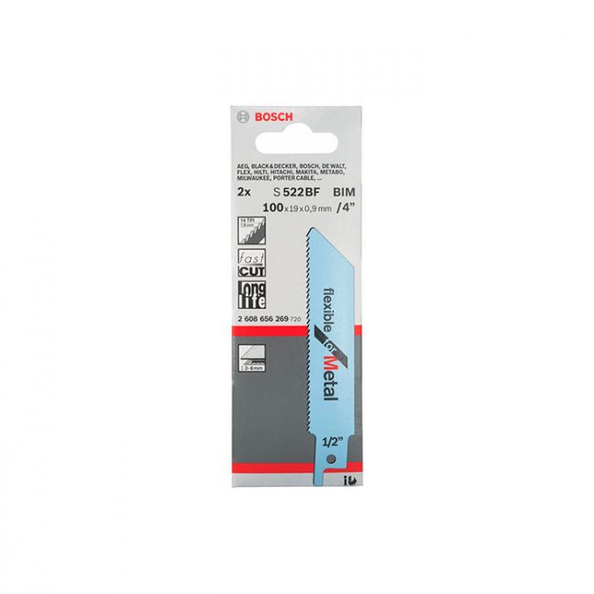 Пильне полотно Bosch S 522 BF Flexible for Metal (2 шт.) (2608656269)