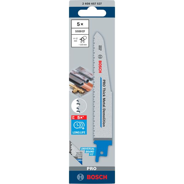 Пиляльне полотно Bosch Pro Thick Metal Demolition S930CF, 150 мм, 5 шт (2608657527)