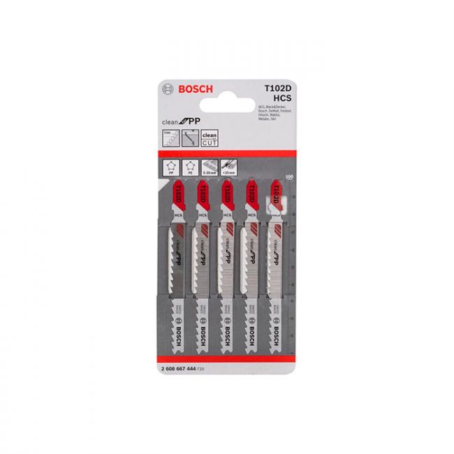 Пильное полотно по пластику Bosch T 102 D (5 шт.) (2608667444)