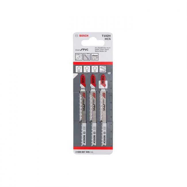 Пильное полотно по пластику Bosch T 102 H (3 шт.) (2608667445)