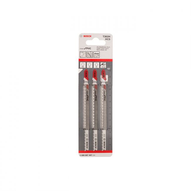 Пильное полотно по пластику Bosch T 302 H (3 шт.) (2608667447)