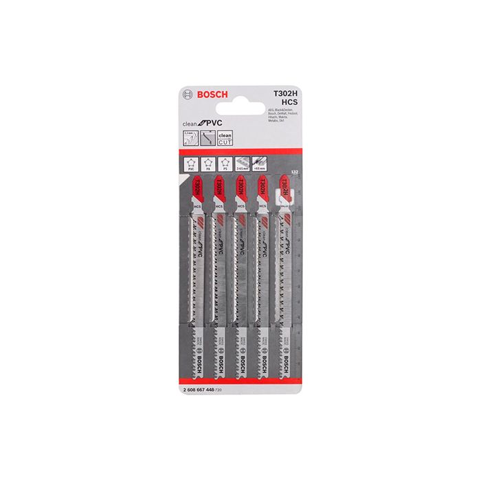 Пильное полотно по пластику Bosch T 302 H (5 шт.) (2608667448)