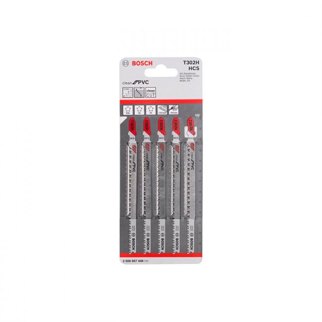 Пильное полотно по пластику Bosch T 302 H (5 шт.) (2608667448)