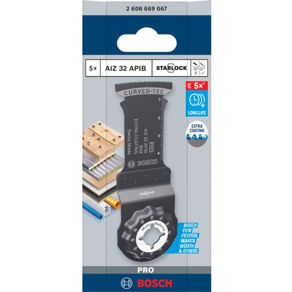 Занурювальне пиляльне полотно Bosch PRO AIZ 32 APIB 32x50 мм, 5 шт (2608669067)