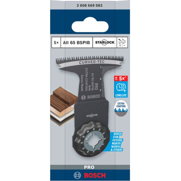 Занурювальне пиляльне полотно Bosch PRO AII 65 BSPIB 65х40 мм, 5 шт (2608669083)