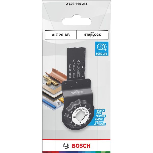 Занурювальне пиляльне полотно Bosch AIZ 20 AB Multi Material, 20x30 мм (2608669251)