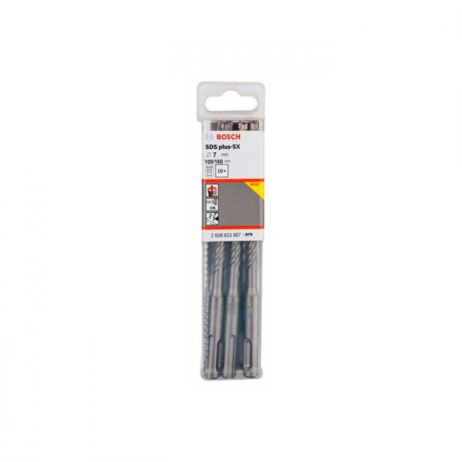 Бур Bosch SDS-plus-5X, 7x100x160 мм (10 шт.) (2608833897)
