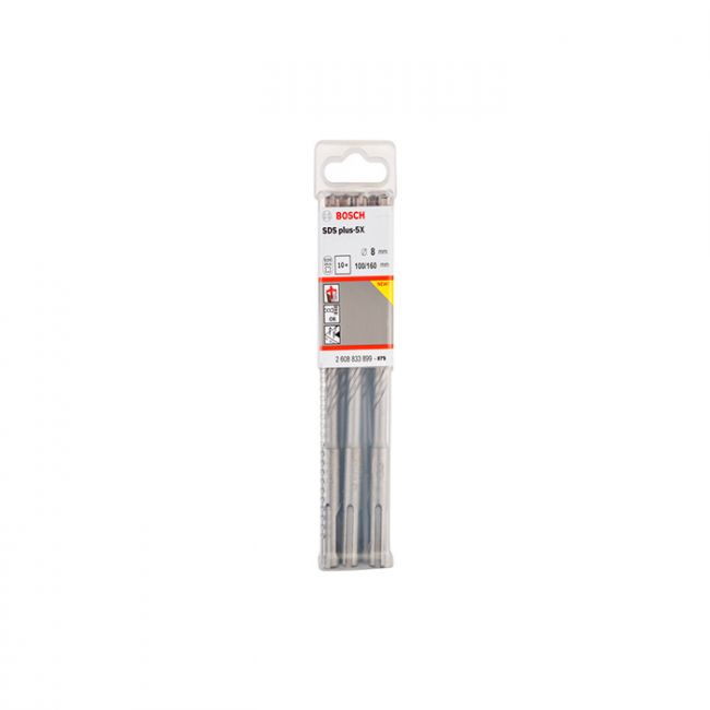 Бур Bosch SDS-plus-5X, 8x100x160мм (10шт) (2608833899)