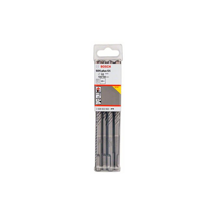 Бур Bosch SDS-plus-5X, 10x100x160мм (10шт) (2608833902)