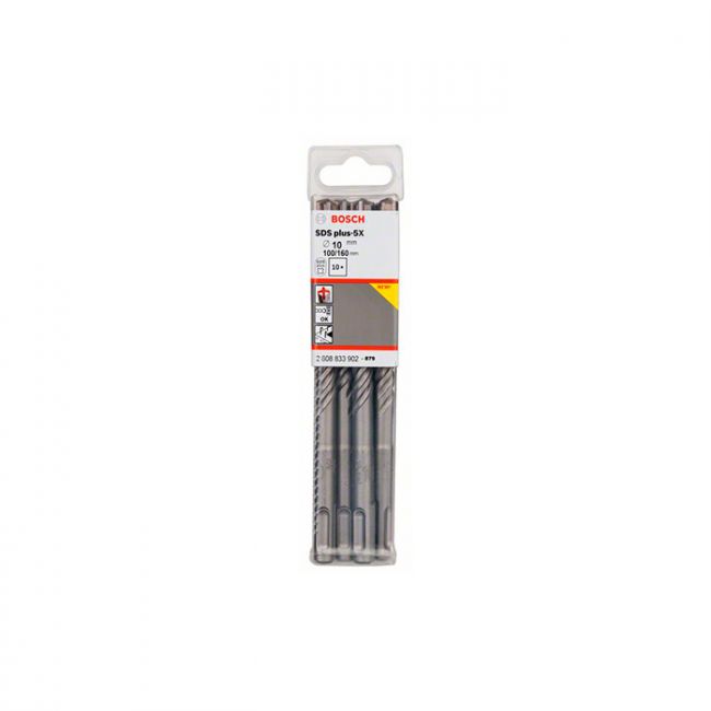 Бур Bosch SDS-plus-5X, 10x100x160мм (10шт) (2608833902)