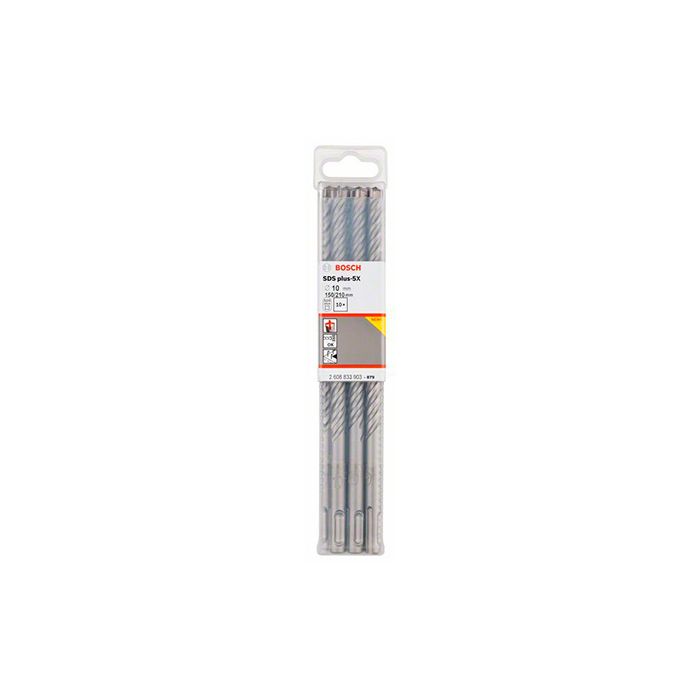 Бур Bosch SDS-plus-5X, 10x150x210мм (10шт) (2608833903)