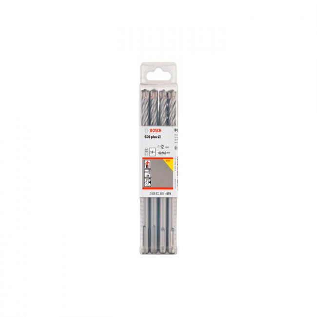 Бур Bosch SDS-plus-5X, 12x100x160мм (10шт) (2608833905)