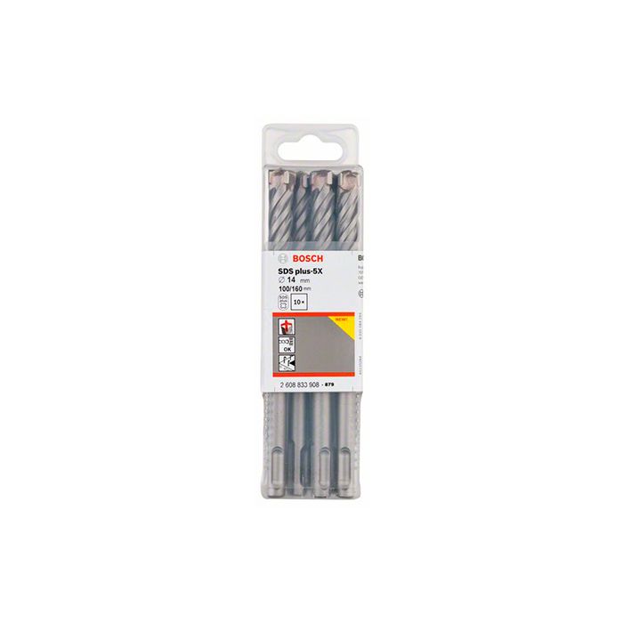 Бур Bosch SDS-plus-5X 14x100x160мм (10шт) (2608833908)