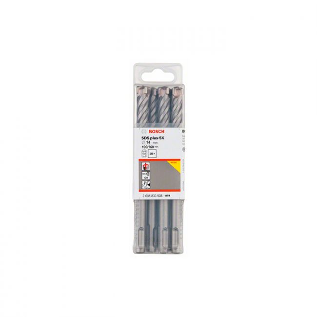 Бур Bosch SDS-plus-5X 14x100x160мм (10шт) (2608833908)