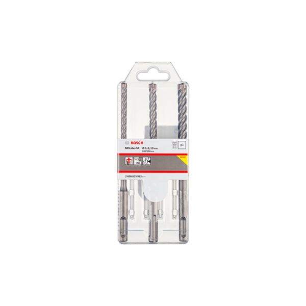 Набор буров Bosch SDS-plus-5X, 6, 8,10x16мм (2608833912)