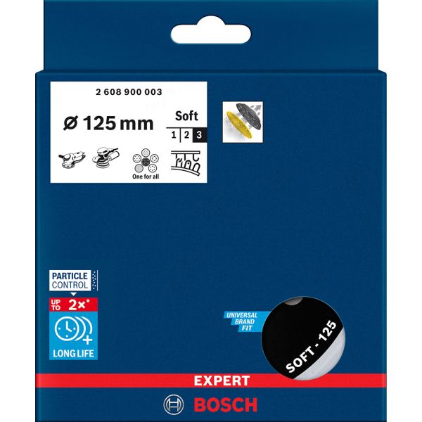 Опорна тарілка універсальна з отворами Bosch Expert Multihole, 125 мм, м'яка (2608900003)