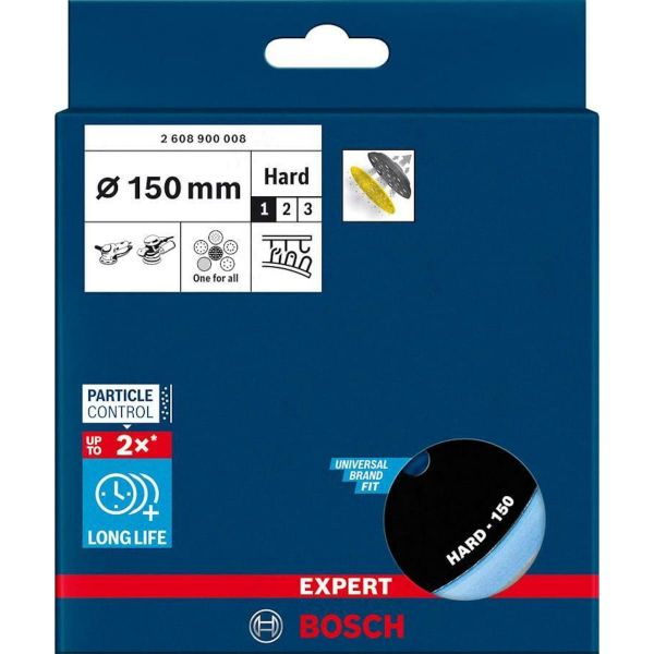 Опорна тарілка універсальна з отворами Bosch Expert Multihole, 150 мм, тверда (2608900008)