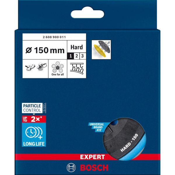 Опорна шліфувальна тарілка з отворами Bosch Expert Multihole 150 мм, тверда (2608900011)