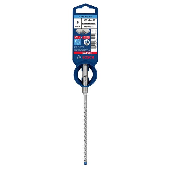 Ударний бур Bosch Expert SDS-plus-7X, 6x100x165 мм (2608900072)