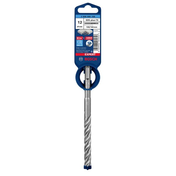 Ударний бур Bosch Expert SDS-plus-7X, 12x100x165 мм (2608900108)