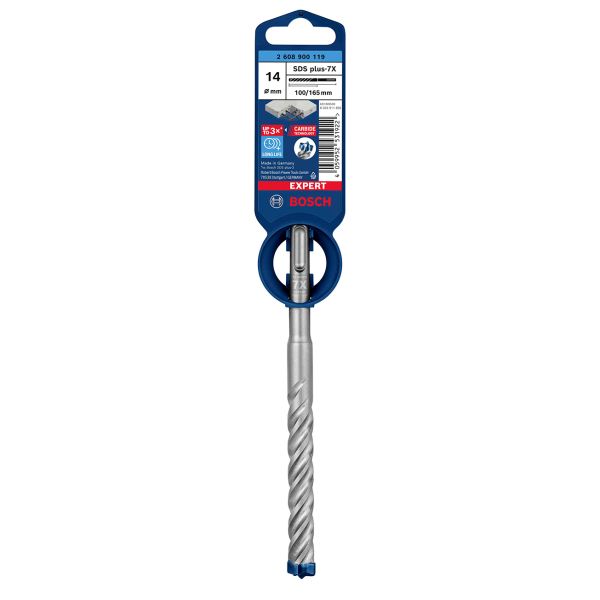 Ударний бур Bosch Expert SDS-plus-7X, 14x100x165 мм (2608900119)