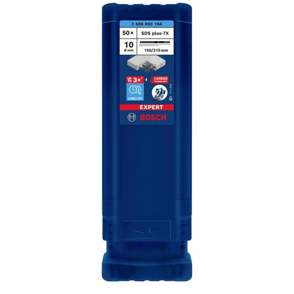 Ударний бур Bosch Expert SDS-plus-7X, 10x150x215 мм, 50 шт (2608900194)