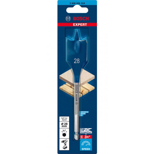 Свердло перове Bosch Expert Self Cut Speed, 28х100х152 мм (2608900324)